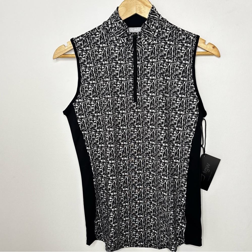 TGW Women's Quarter Zip Golf Sleeveless Polo Top Shirt Size Small NEW f40